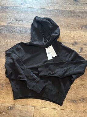 UGG black cropped hoodie medium NWT